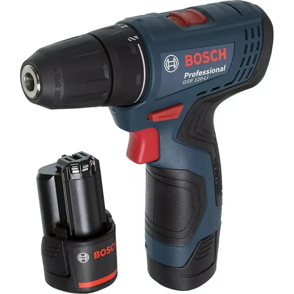 Bosch GSR 120-LI Professional шуруповерт аккумуляторный (2 x 2 Ач, ЗУ), 06019G8000