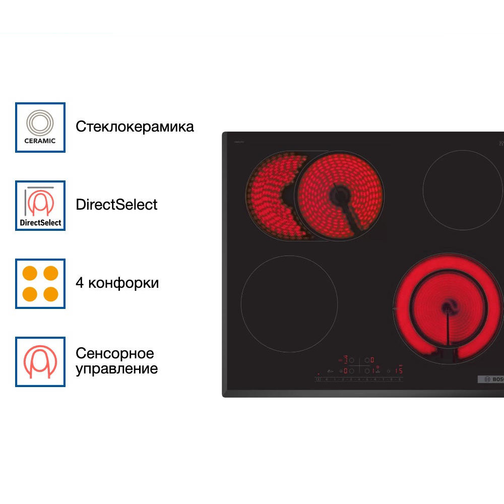 Электрическая варочная панель Bosch PKN651FP2E