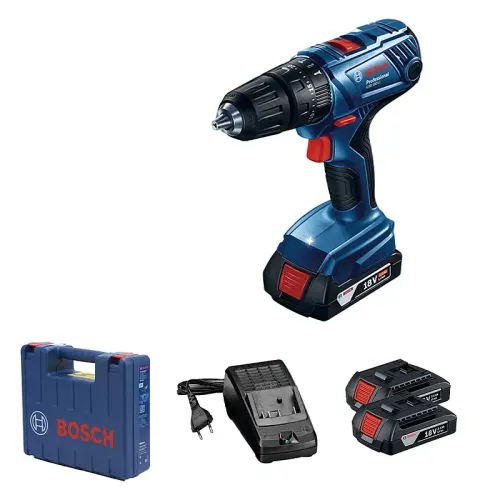 Bosch GSB 180-LI Professional аккумуляторная ударная дрель-шуруповерт (2 x 2 Ач, ЗУ), 06019F8323