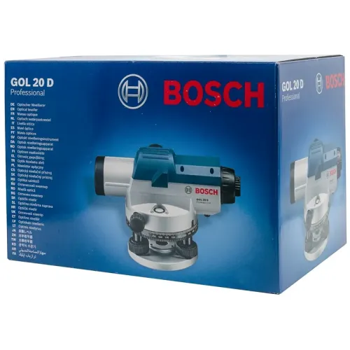 Bosch GOL 20 D Professional оптический нивелир + бленда, кейс, ключ, отвес и регулировочный штифт 0601068400