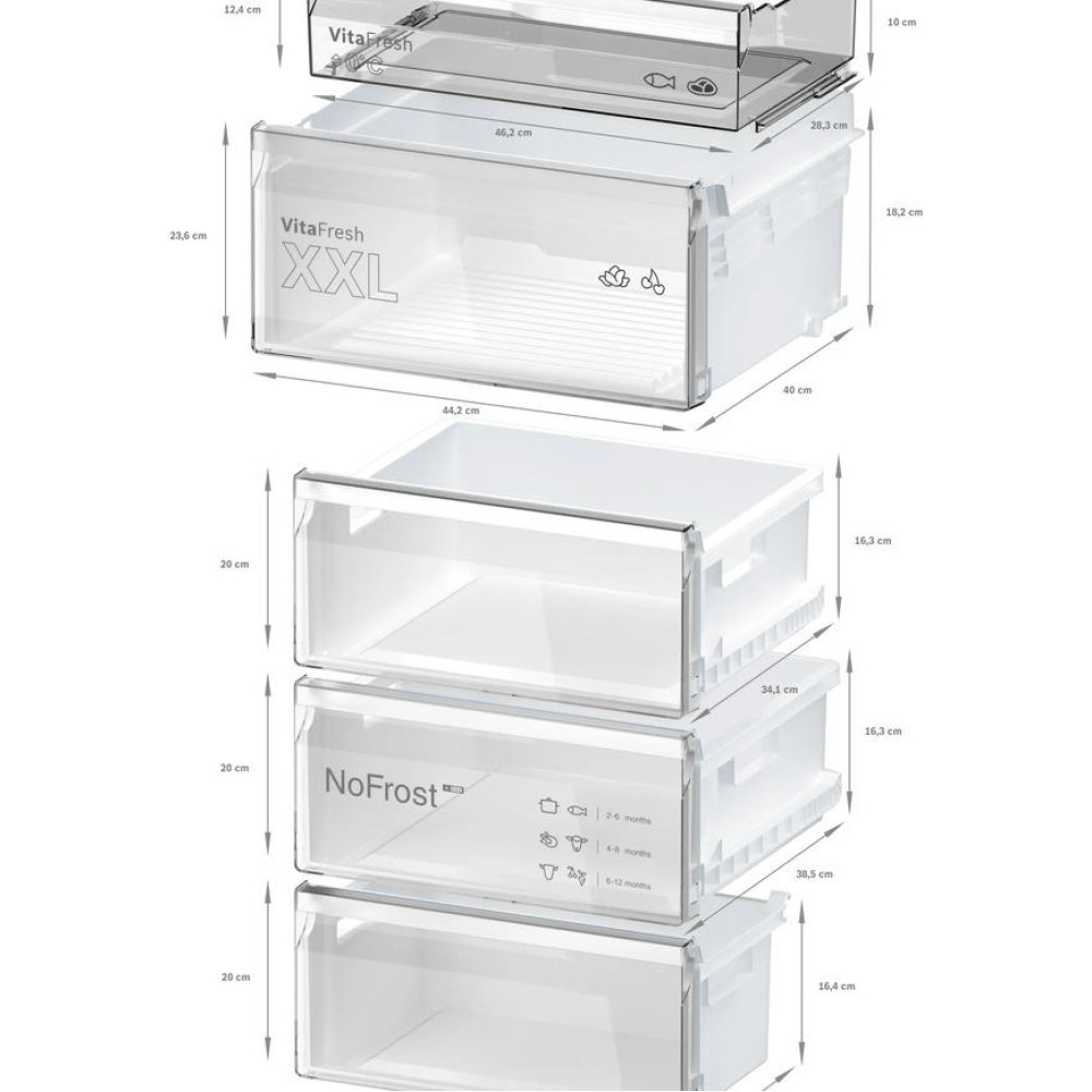 Двухкамерный холодильник Bosch KGN397WCT