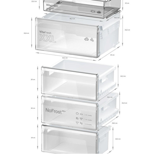 Двухкамерный холодильник Bosch KGN397WCT