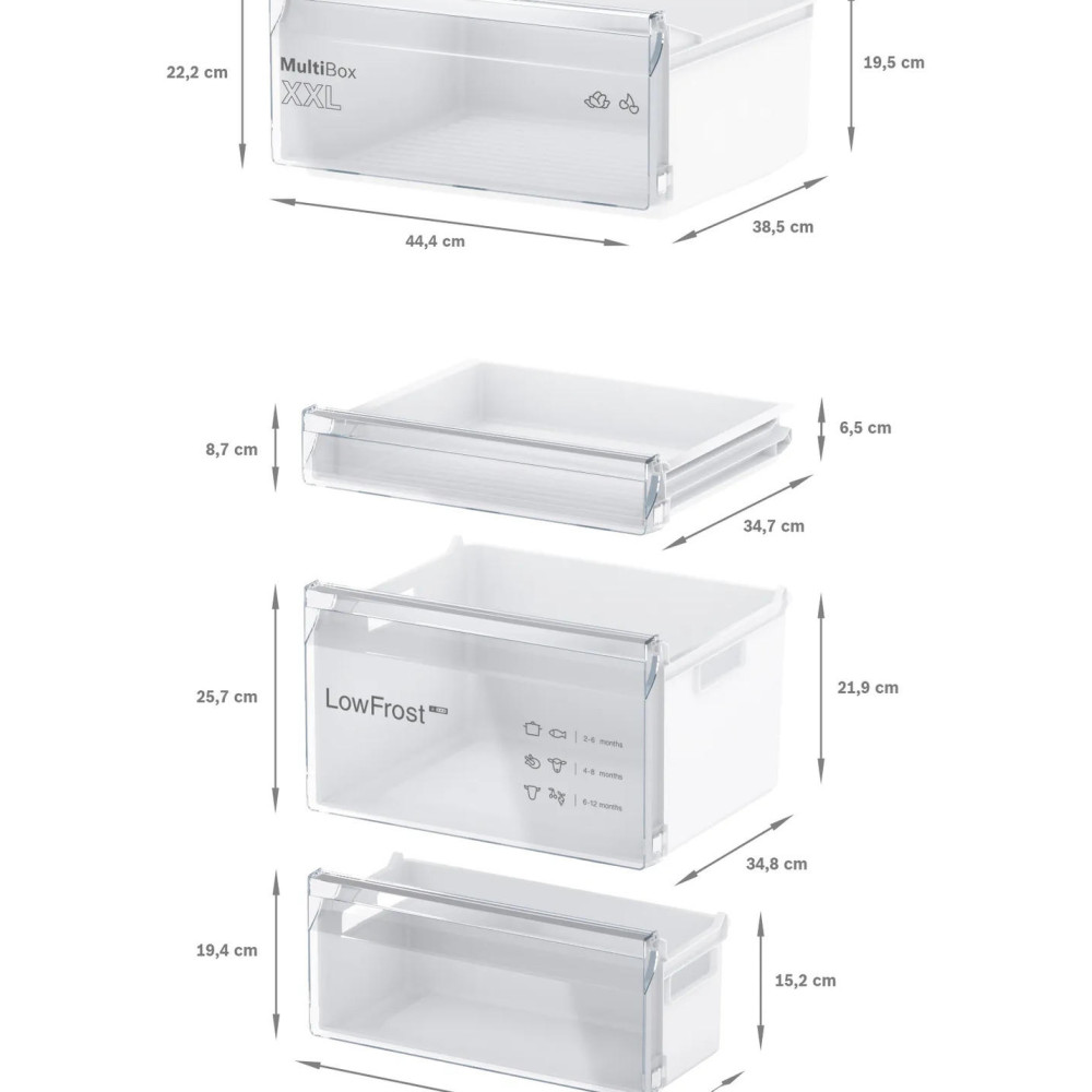 Встраиваемый двухкамерный холодильник Bosch KIV86NSE0