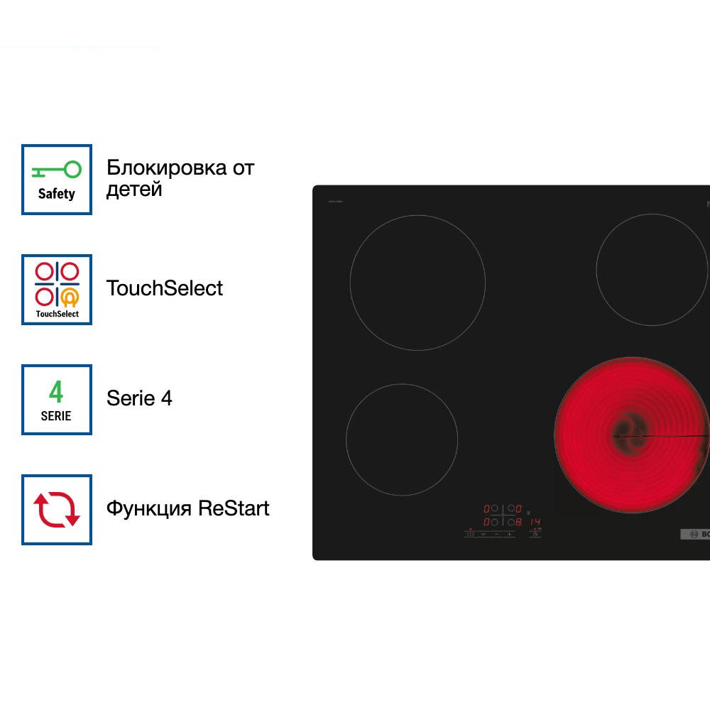 Электрическая варочная панель Bosch PKE611BB2E